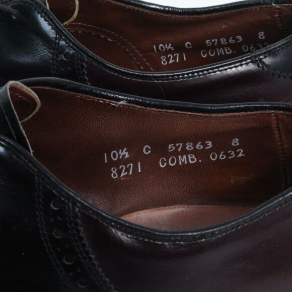 Allen Edmonds Polo USA Made Two Tone Brown Black Shoes Leather Oxford, 10.5C - Picture 10 of 10